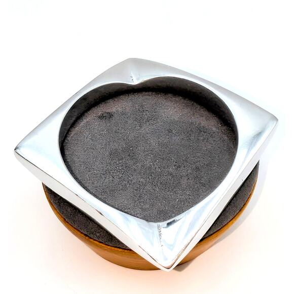 VTG Unsigned Tested Sterling Silver Square Art Deco Bangle Bracelet 45.91g - Picture 3 of 7